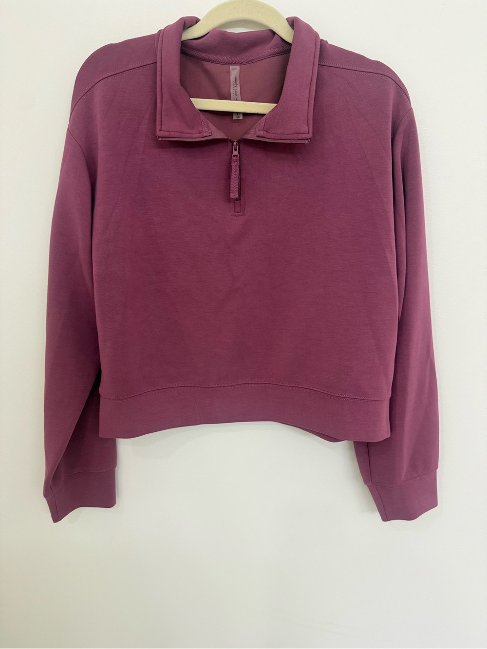 Simply Southern Rose Plum Half-Zip Pullover Women size Large